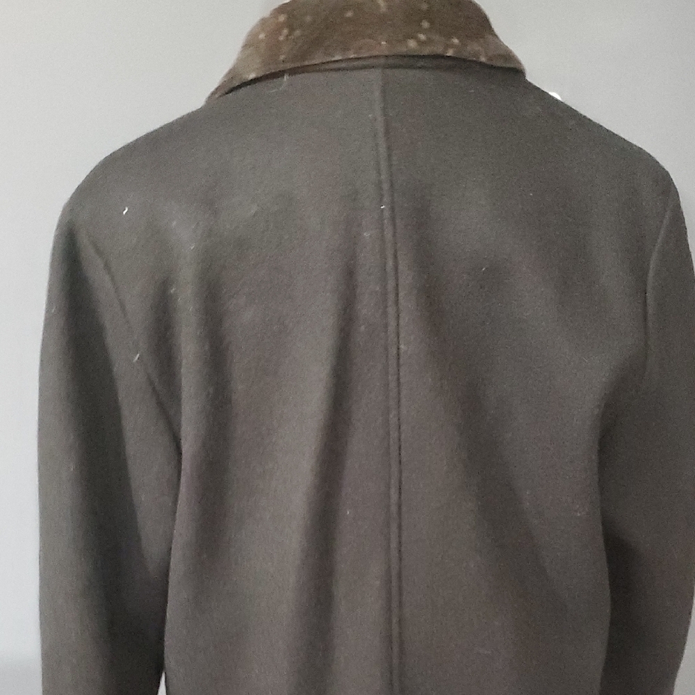 David Benjamin Elegant Black Vintage  Double-Breasted Pea Coat - Picture 7 of 17